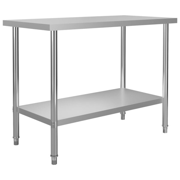 Kitchen Desktop, 120x60x85cm, stainless steel