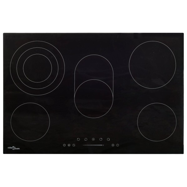 Ceramic hob with 5 hobs, touch screen, 8500W