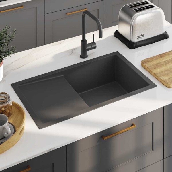 Kitchen, Black, handmade, stainless steel