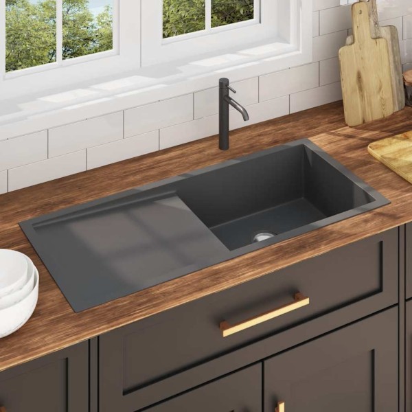 Kitchen, Black, handmade, stainless steel