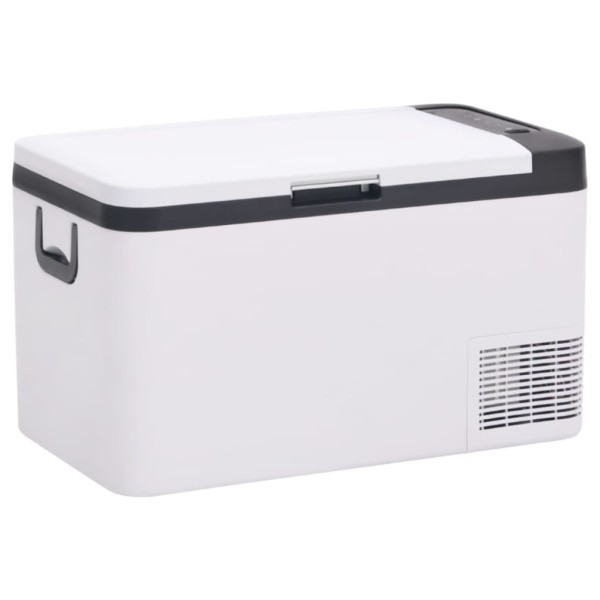 Cold box with handle, black and white, 25l, PP and PE
