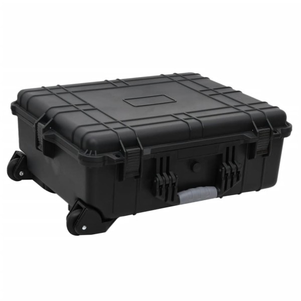 Wheeled flight case, black, 63x50x23cm, PP