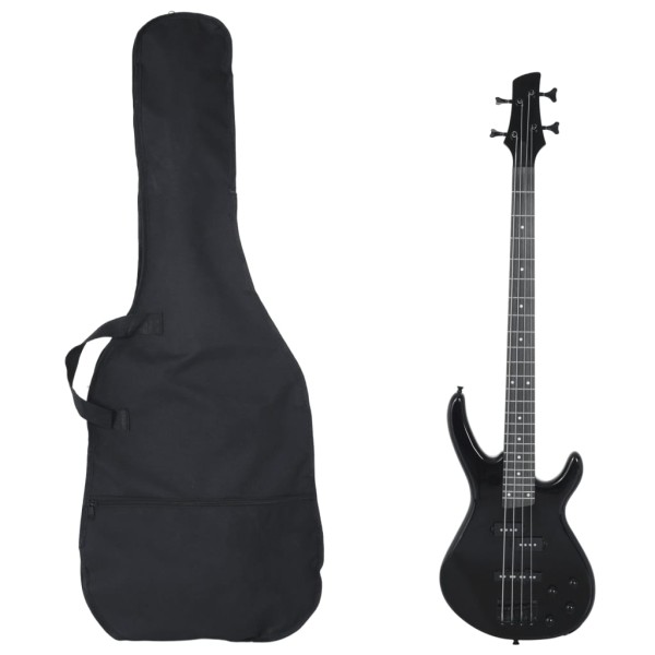 Electric bass guitar for beginners, black, 4 / 4 46 "