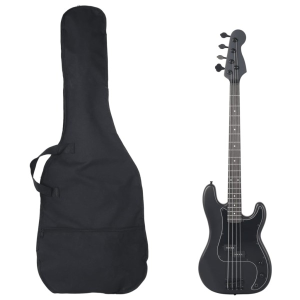 Electric bass guitar for beginners, black, 4 / 4 46 "