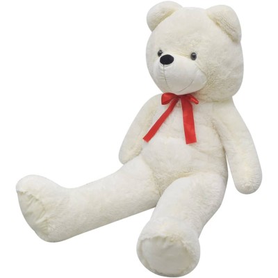 Soft toy dog, plush, white,...
