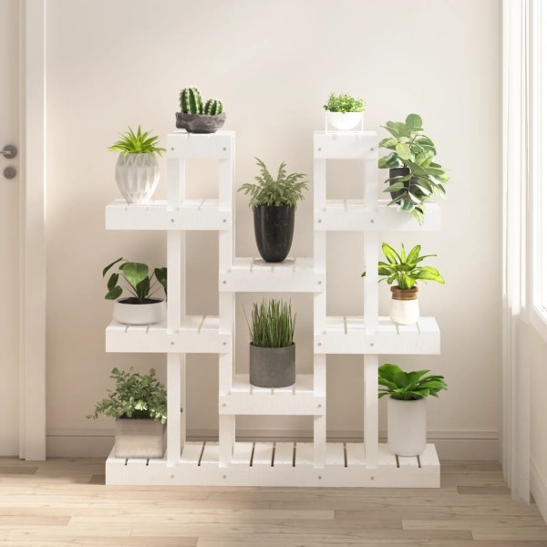 Plant stand, white, 104,5x25x109,5cm, pine array