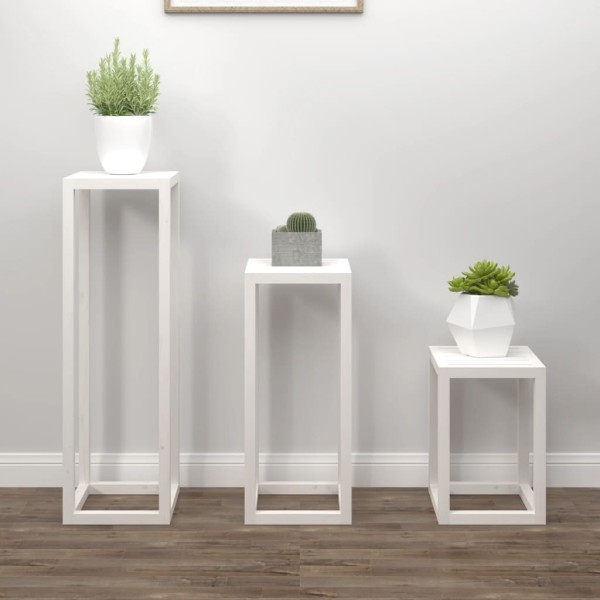 Set of standing plants, 3 parts, white, pine array