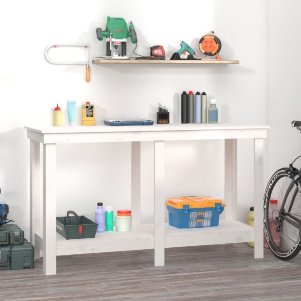 Desktop, white, 140x50x80cm, pine wood array