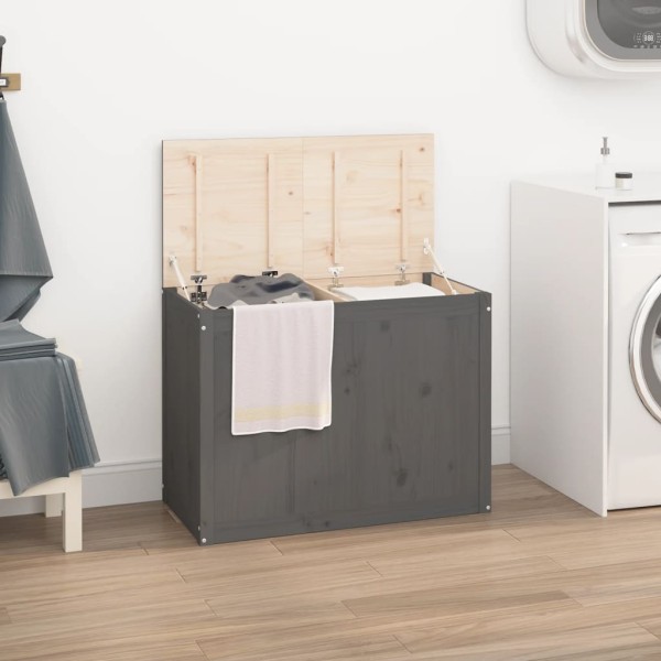 Washing box, grey, 88,5x44x66cm, pine wood array