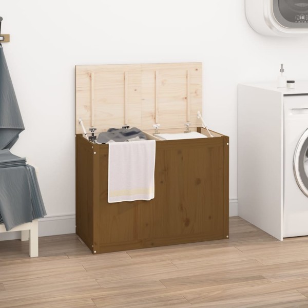 Washing box, honey brown, 88,5x44x66cm, pine array
