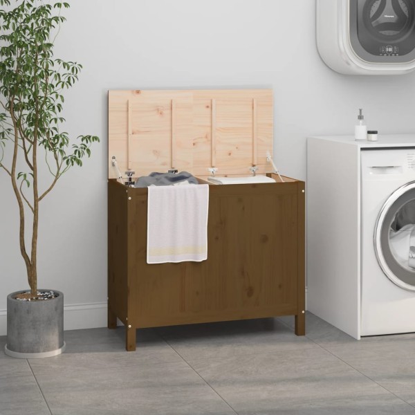Washing box, honey brown, 88,5x44x76cm, pine array