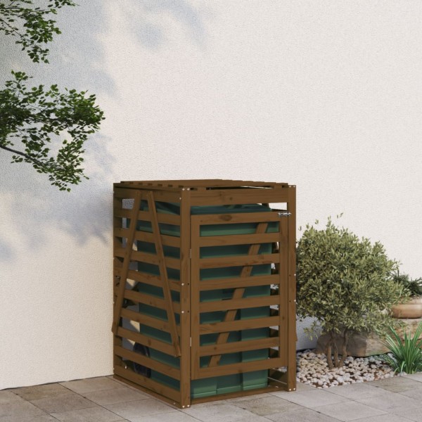 Container shelter, honey brown, 84x90x128,5cm, pine mast
