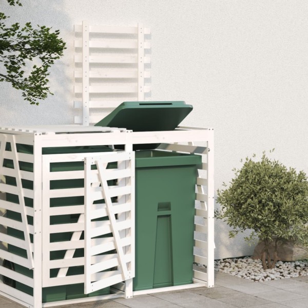 Container shelter extension, white, pine massive