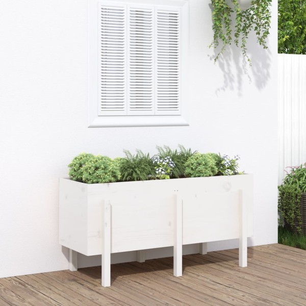 High garden bed, white, 121x50x57cm