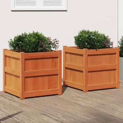 Garden beds, 2pcs., brown...