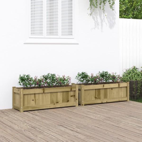 Garden beds, 2pcs., impregnated pine wood