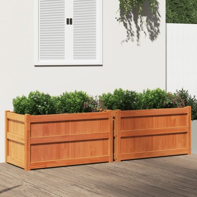 Garden beds, 2pcs., brown...