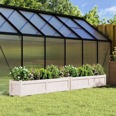 Garden beds, 2pcs., white,...