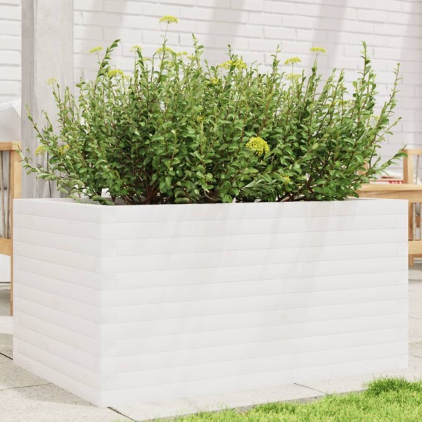 Garden bed, white, 90x60x45,5cm, pine wood array