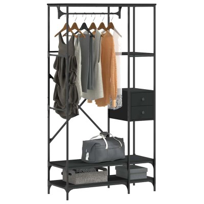 Clothing hanging with...
