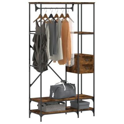 Clothing hanging with...