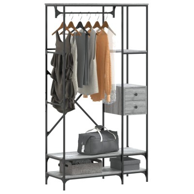 Clothing hanging with...