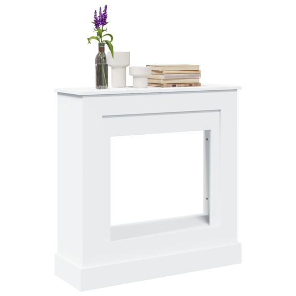 Fireplace wood, white, 90x30x90cm