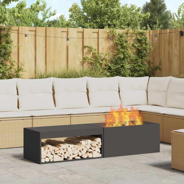 Lawn Black 160 x 45 x 35 cm Steel