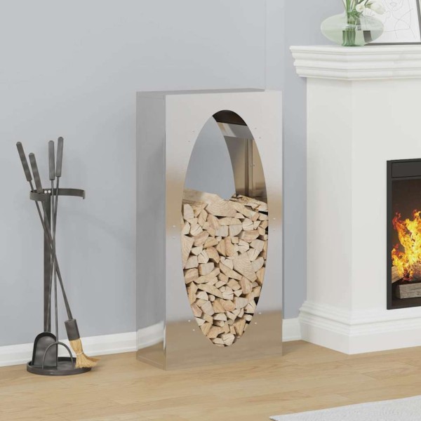 Stand for firewood, 50x23x100 cm, stainless steel