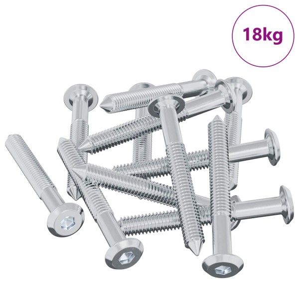 Corp 1800 pcs Silver M6 x 50 mm Steel