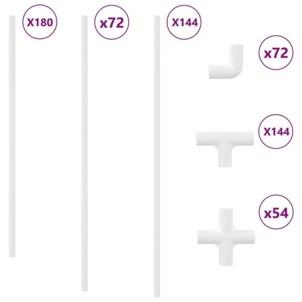 PVC tube 29 pcs White PP and PE