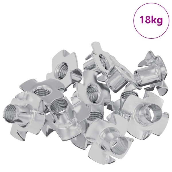 Saw T-nut 7200 pcs Silver M6 mm Steel