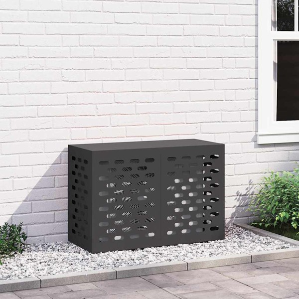 Conditioner Cover Black 90 x 40 x 60 cm Steel