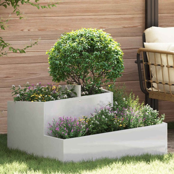 Garden pot Silver 80 x 80 x 50 cm