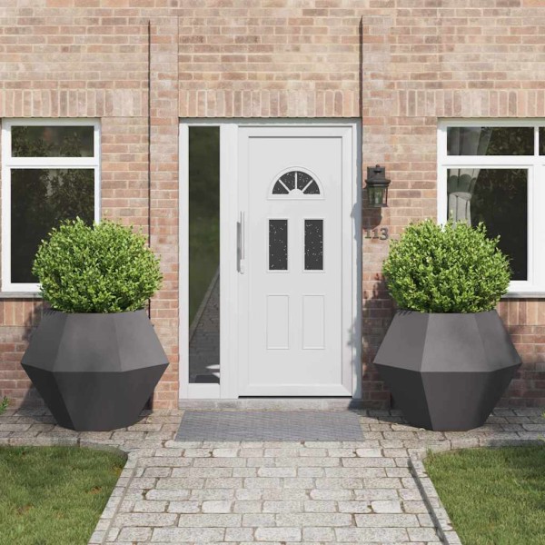 Lovel 2 pcs Black 100 x 80 cm Steel