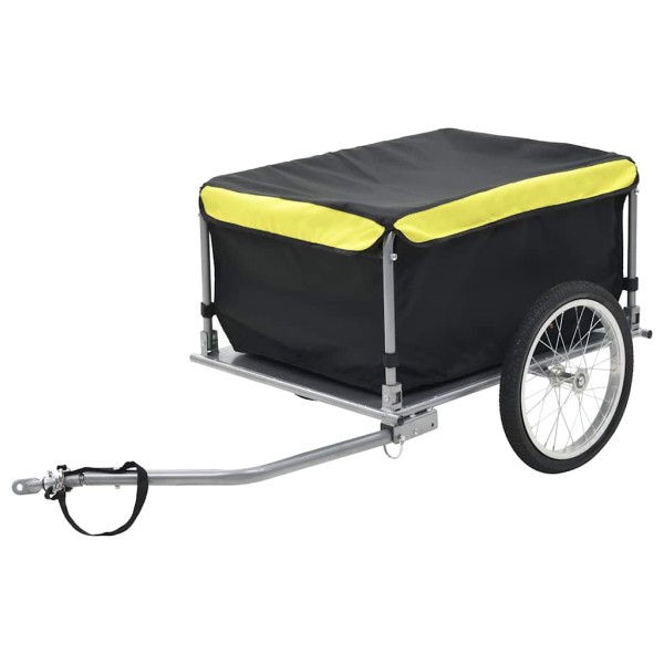 Bicycle trailer, black and yellow, 65kg