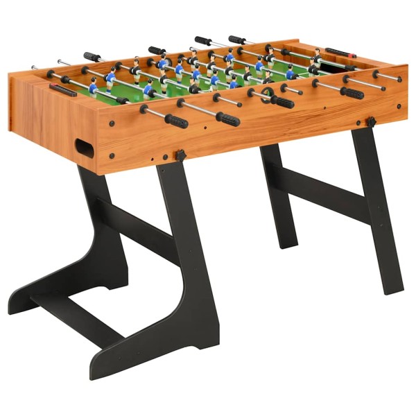 Folding table football table, 121x61x80cm, light brown