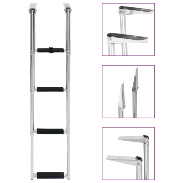 Folding ladders, 4 steps, steel