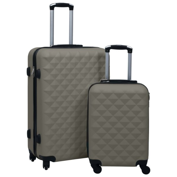 Lagaminos set, 2pcs., anthracite color, ABS, solid body