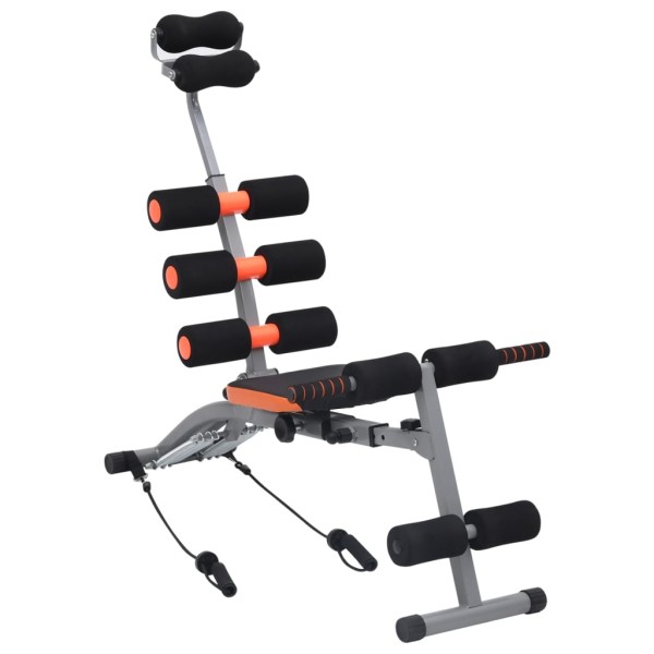 L-shaped abdominal press training machine with elastic straps