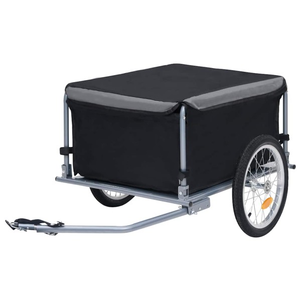 Bicycle trailer, black and gray, 65kg