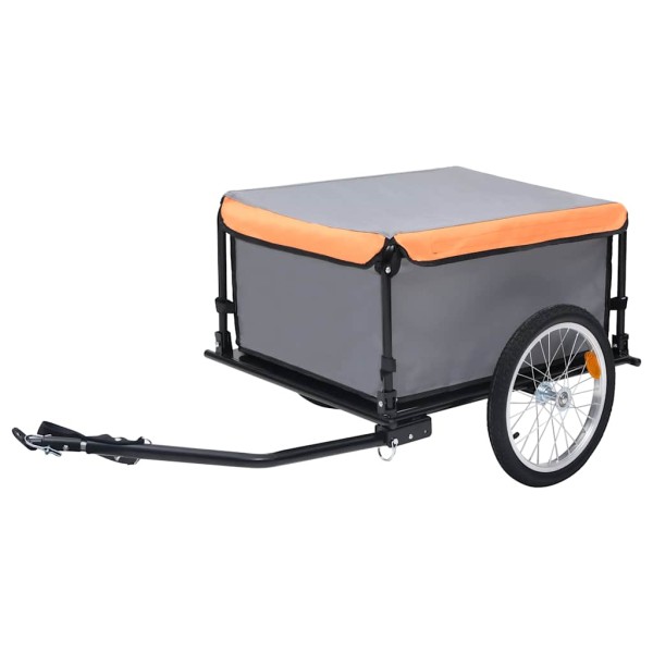 Bicycle trailer, grey and orange, 65kg