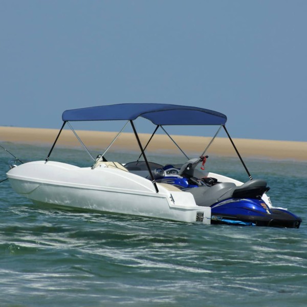Bimini top roof, blue, 180x130x110cm, 2 arc frame