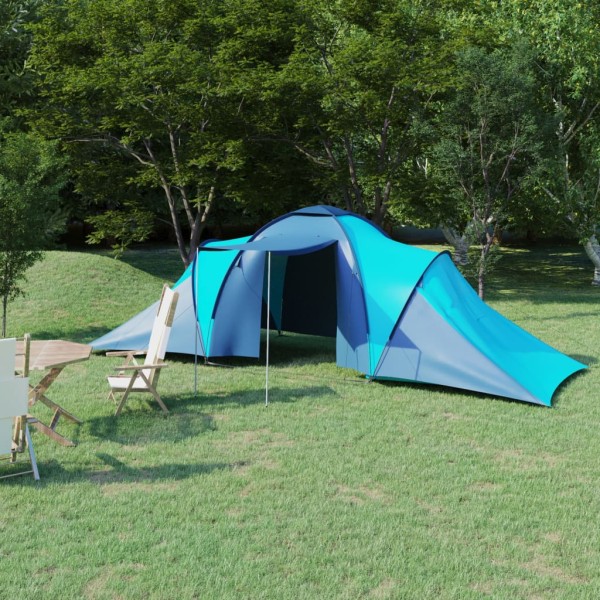 Camping tent, blue and light blue, 6 places
