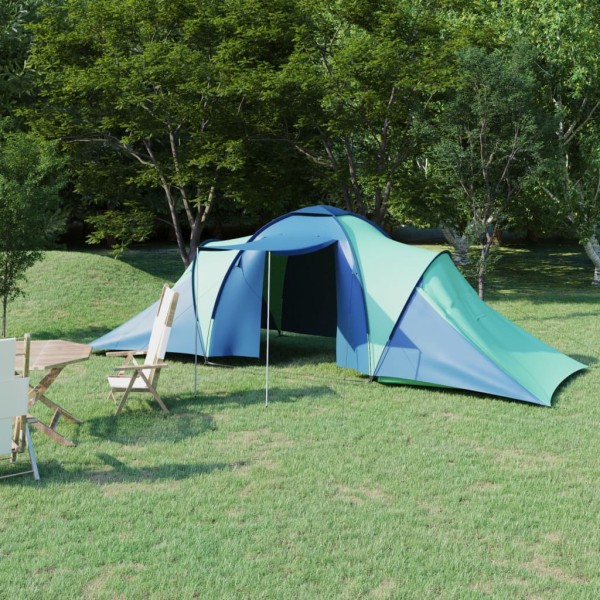 Camping tent, blue and green, 6 places