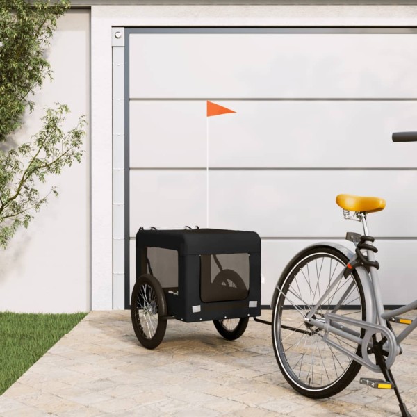 Bicycle trailer for pets, black, oxford fabric