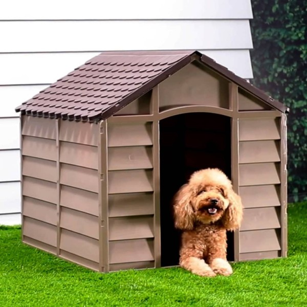Dog, brown, 86x84x82cm, polypropylene