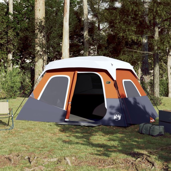 Family tent with LED, gray and orange, hexagon