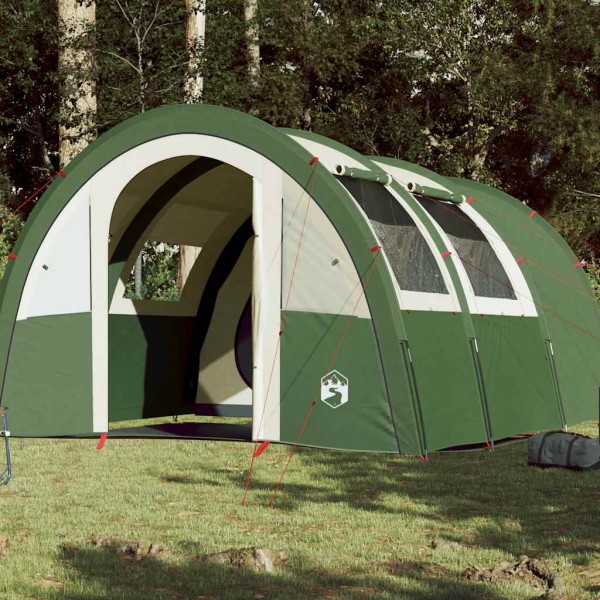 Camping tent, green, quadruple, tunnel