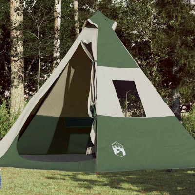 Camping tent, green, seven...